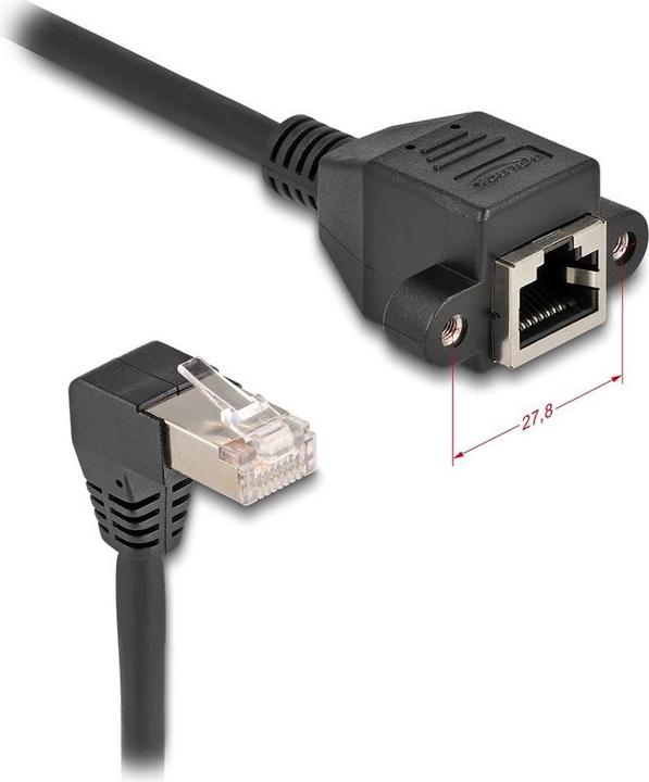 Actual product image Delock Network extension cable S/FTP plug RJ45 connector (S/FTP, CAT6a, 0.50 m)