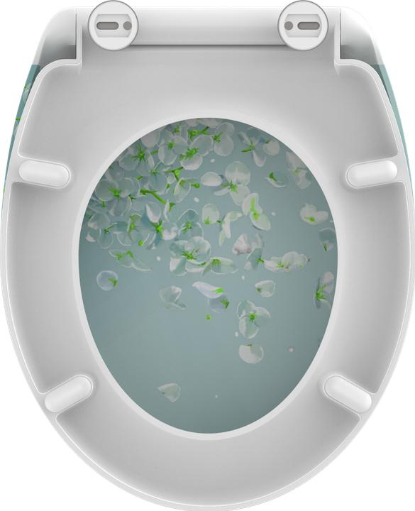 Immagine prodotto Schütte Sedile WC Duroplast FLOWER IN THE WIND Meccanismo di chiusura morbida Chiusura rapida 82381 Floreale