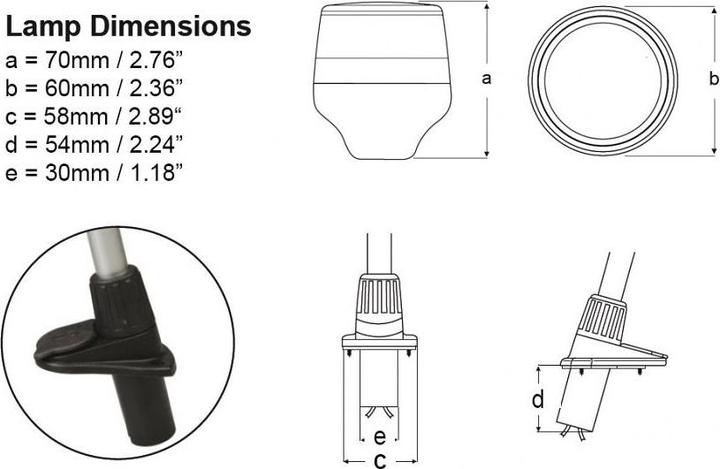 Immagine prodotto Hella NaviLED 360 auf steckbarem Mast, 2SM