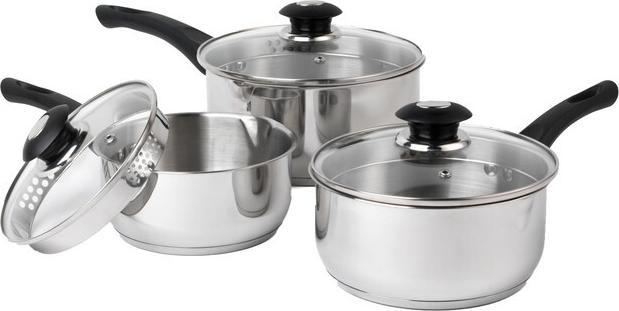 Russell Hobbs RH00542EU7 Easy Strain Topfset 3tlg (Kochtopf, Edelstahl)