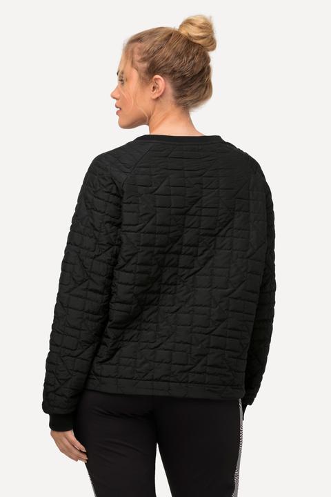Produktbild Ulla Popken Sweatshirt, Steppmuster, Saumband, Rundhals, Langarm (56)