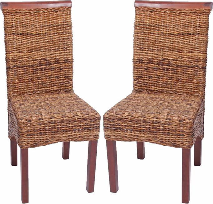 Image du produit Mendler 6x Chaise en osier banane tressée - clair