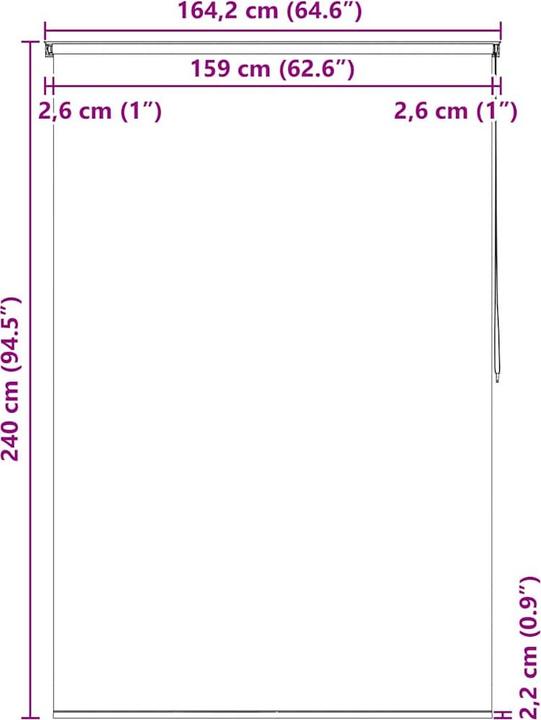 Actual product image VidaXL Nemanja (240 x 160 cm)