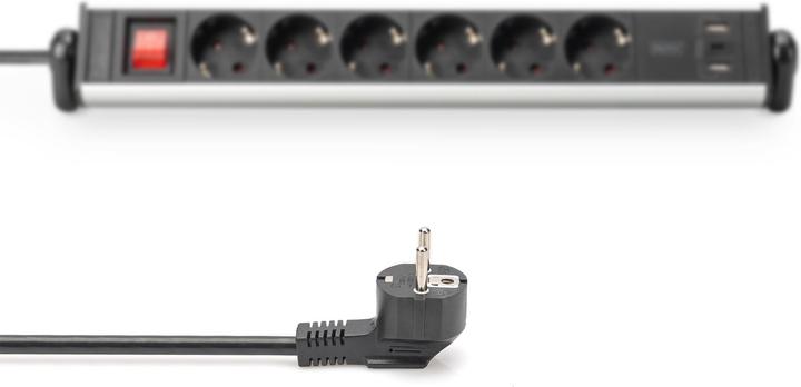 Immagine prodotto Digitus Presa di corrente in alluminio a 6 vie 2xUSB-A/1xUSB-C (6 x, USB-A, USB-C, 1.50 m)