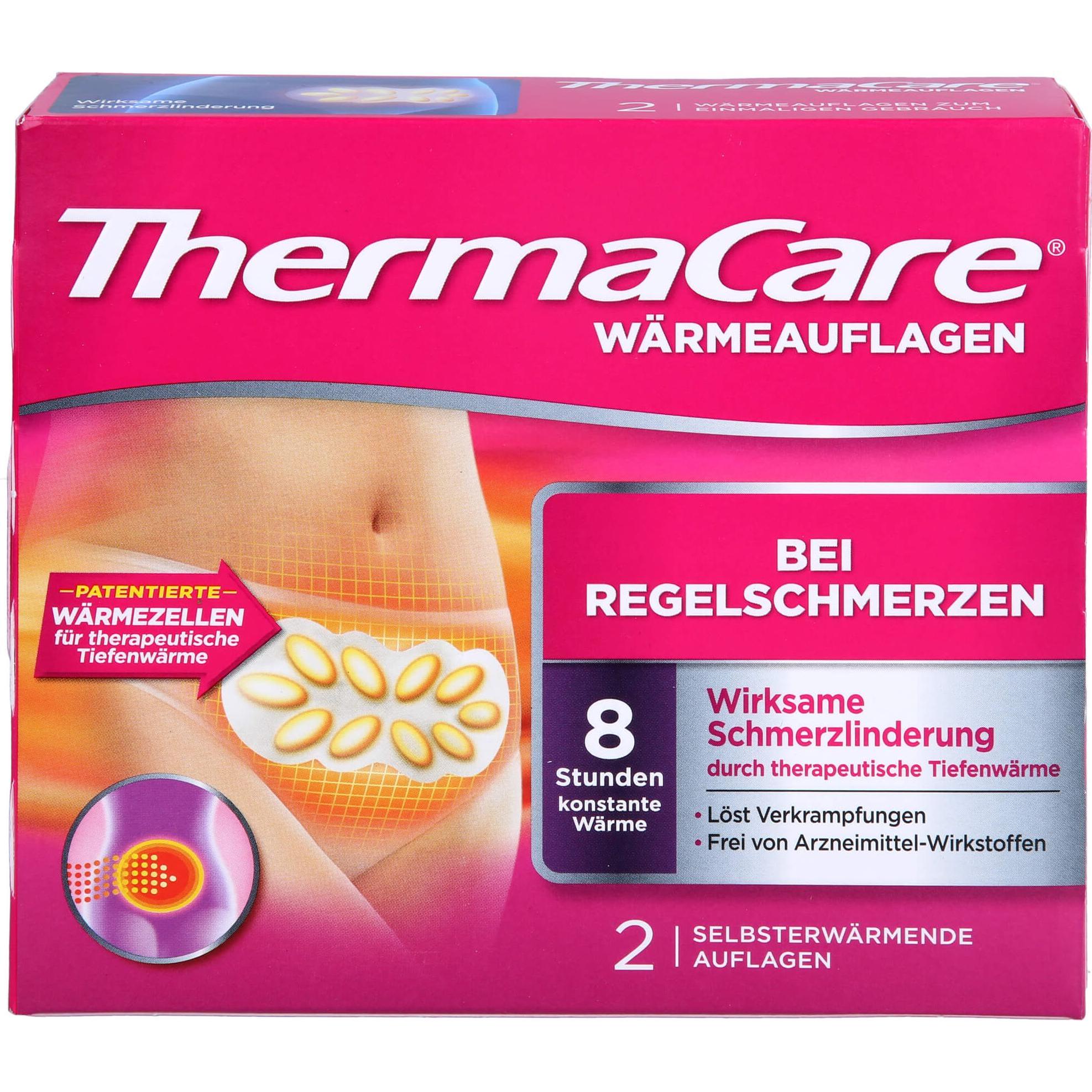 Thermacare, Muskelsalbe + Kühlpad, Wärmeauflagen bei Regelschmerzen, 2 St. Pflaster (2 x)