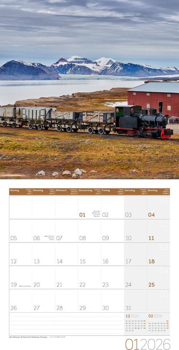 Image du produit Lokomotiven Kalender 2026 - 30x30 (30 x 30 cm, Couverture rigide, Allemand, Français, Anglais, Italien)