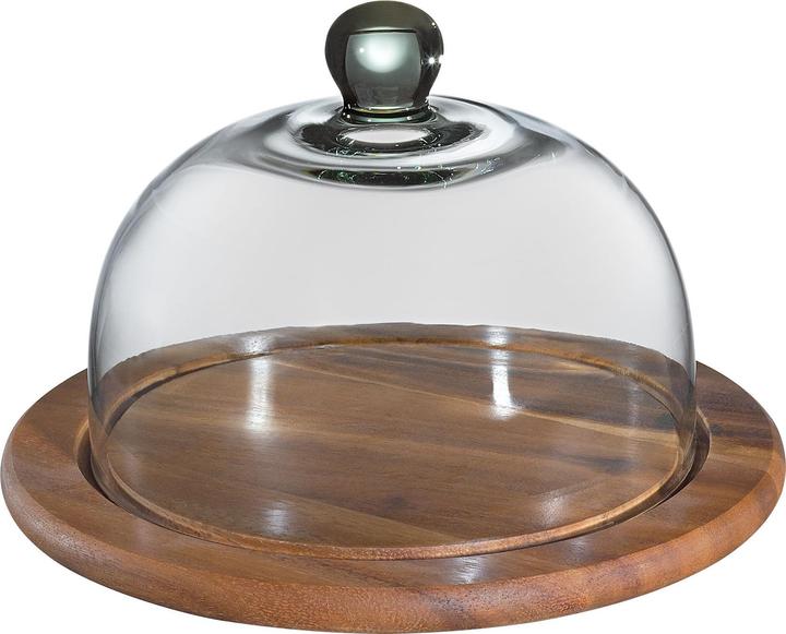 Produktbild Zassenhaus Käseglocke mit Glasdeckel, akazie 25 cm