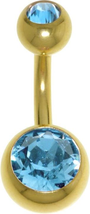 Immagine prodotto Bijouteria Piercing ventre (Rivestimento in PVD (colore oro), Cristallo premium, Acciaio chirurgico 316L)