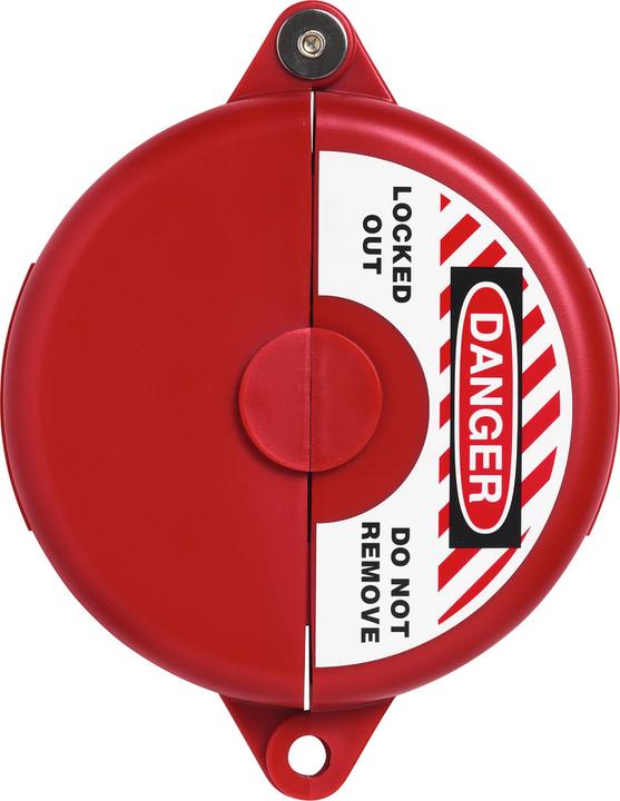 Actual product image Abus Handwheel lock, V305, for globe valves 2.5" - 5", red.