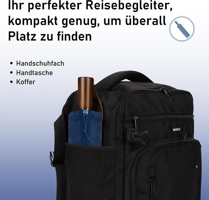 Produktbild Alopini Automatischer grosser sturmsicherer Regenschirm, Taschenschirm mit belüftetem Doppeldach und