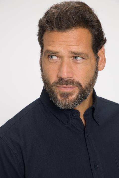 Immagine prodotto JP1880 Camicia dalla vestibilità moderna con lino, mezze maniche e colletto button-down (XL)