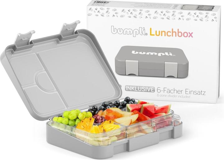 Produktbild Bumpli Lunchbox 6 Fächer Grau