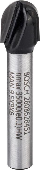 Produktbild Bosch Professional Zubehör Hohlkehlfräser, 6 mm, R1 4,7 mm, D 9,5 mm, L 9,2 mm, G 40 mm