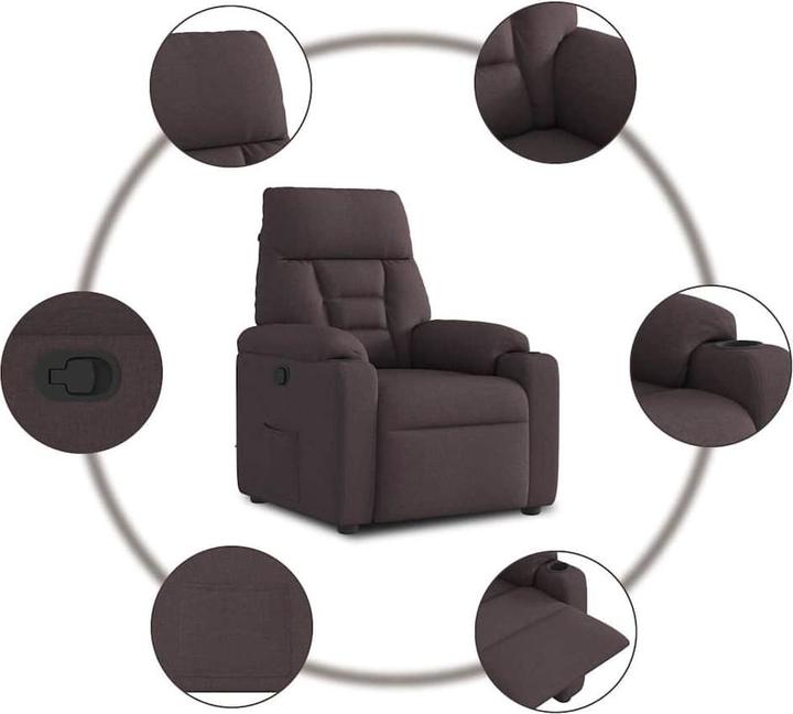 Produktbild vidaXL Relaxsessel Dunkelbraun Stoff