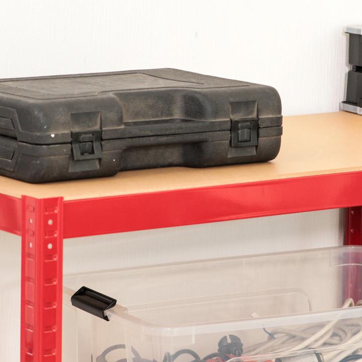 Actual product image Relaxdays Heavy-duty Shelving Unit Red