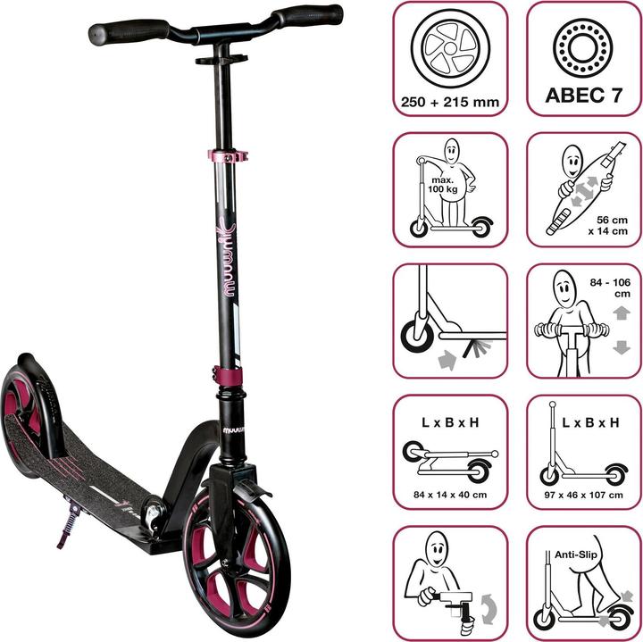 Immagine prodotto Muuwmi Scooter in alluminio Pro 250/215 mm 580