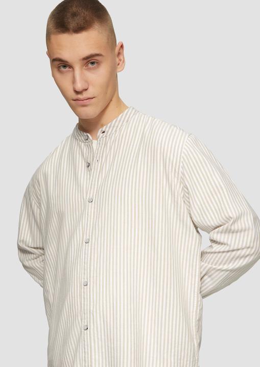 Actual product image S.Oliver Hemd Regular Fit: Stehkragenhemd aus gestreiftem Oxford (XXL)