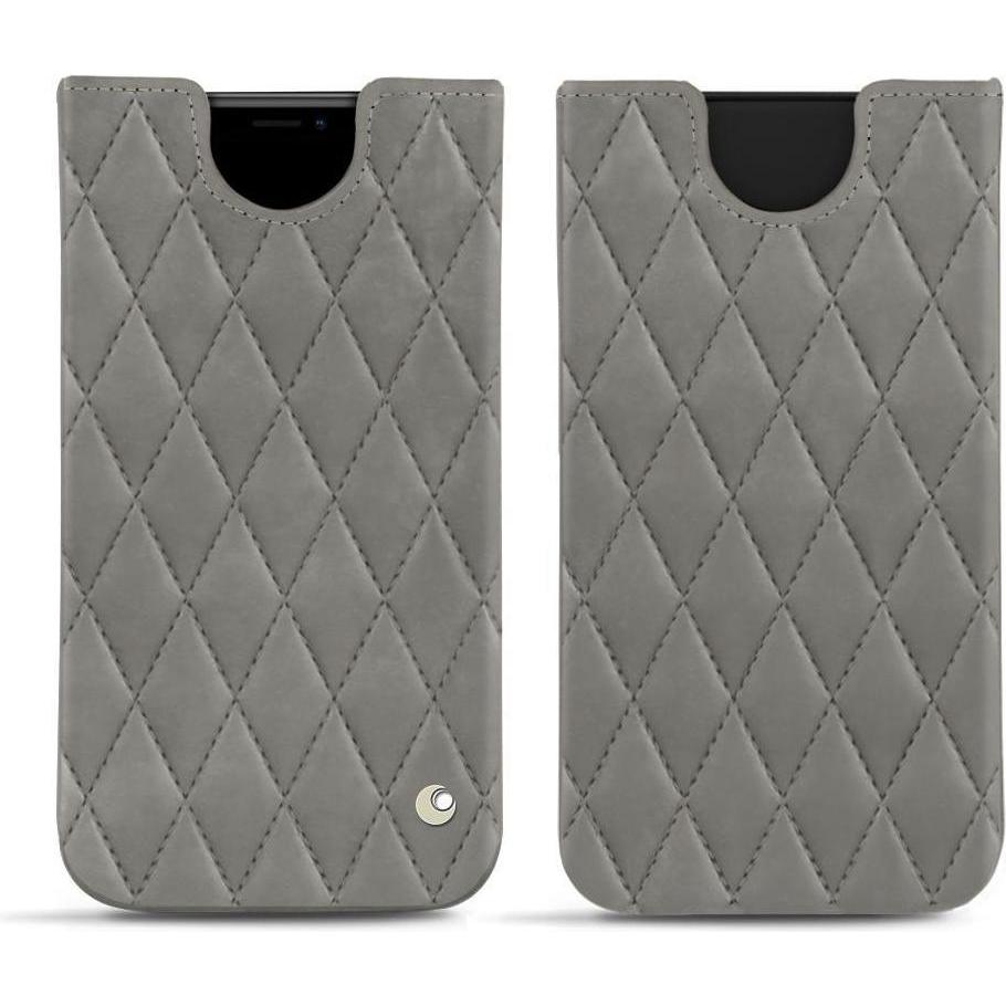 Noreve Lederschutzhülle (Apple iPhone XS Max), Smartphone Hülle, Grau