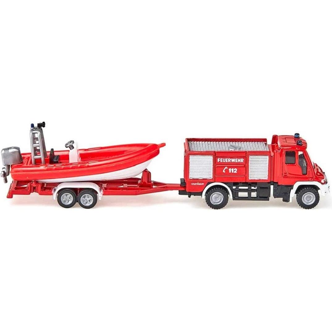 Siku Unimog Feuerwehr mit Boot