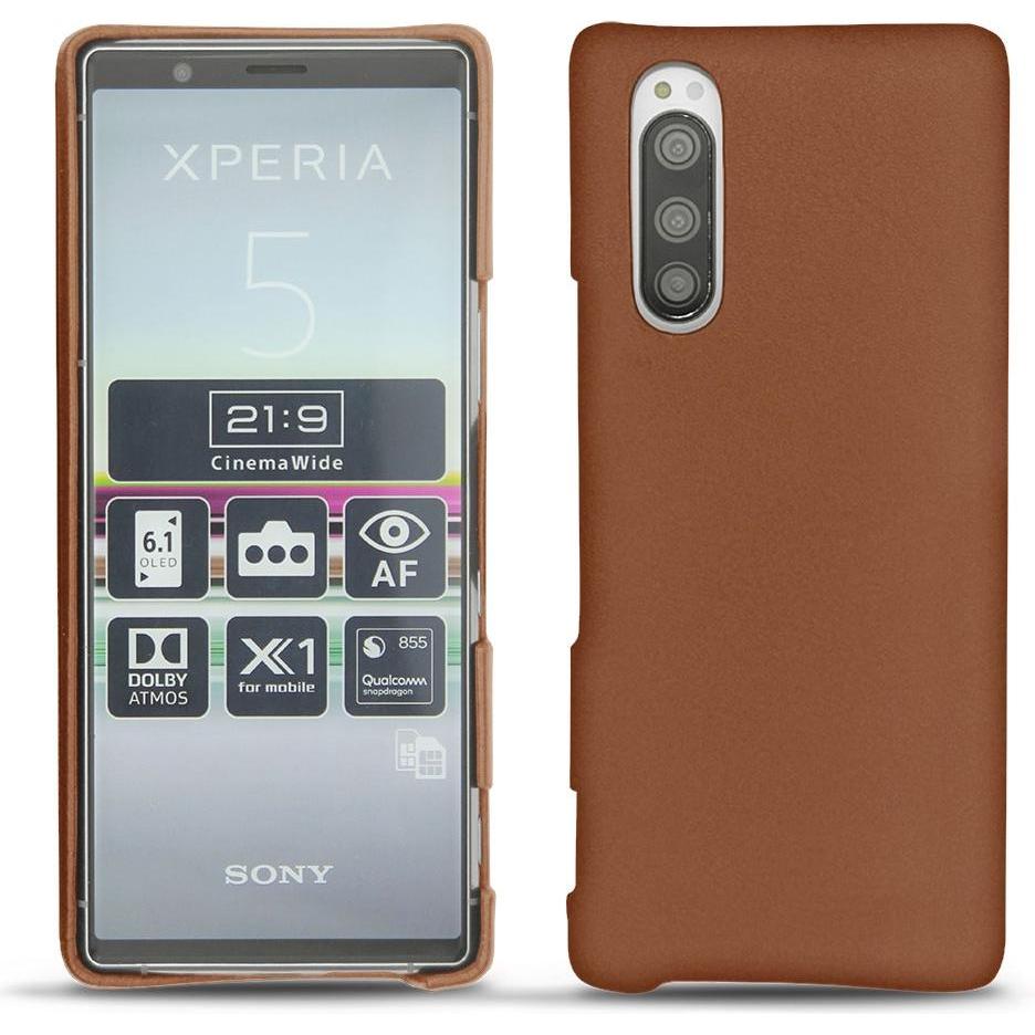 Thumbnail - Noreve Lederschutzhülle (Sony Xperia 5), Smartphone Hülle, Braun