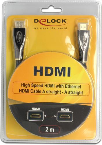 Produktbild Delock HDMI (Typ A) — HDMI (Typ A) (2 m, HDMI, 1.4)