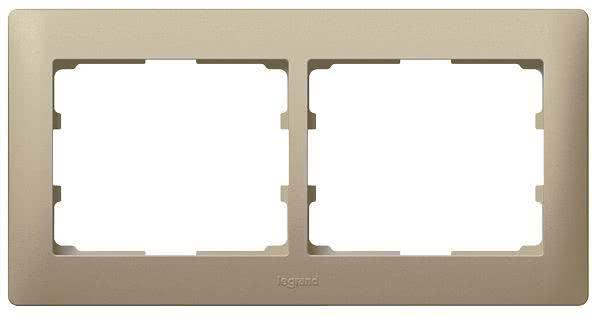 Produktbild Legrand Galea Rahmen 2fach 771402 waagerecht titanium