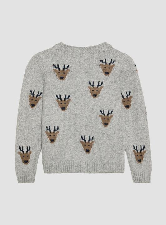 Produktbild S.Oliver Strickpullover Weihnachtspullover mit Rentier-Motiv (116, 122)