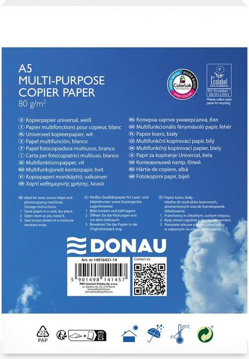 Produktbild Donau Kopierpapier (80 g/m², 500 x, A5)