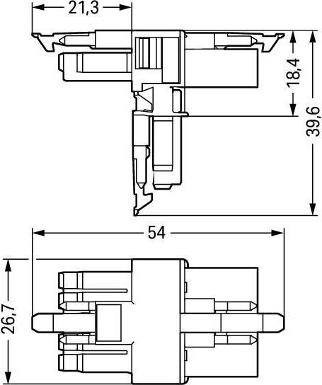Actual product image Wago Mains T-distributor Mains plug