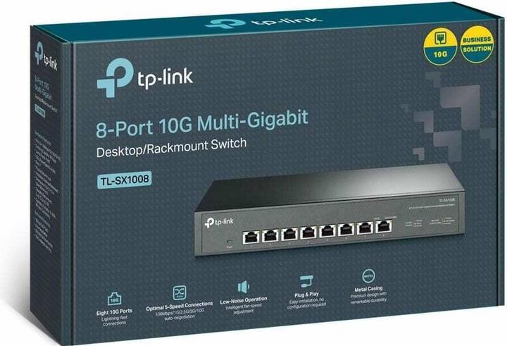 Image du produit TP-Link Switch Omada Unmanaged Switch 8 x 10G Ports TL-SX1008 8 Port (8 ports)