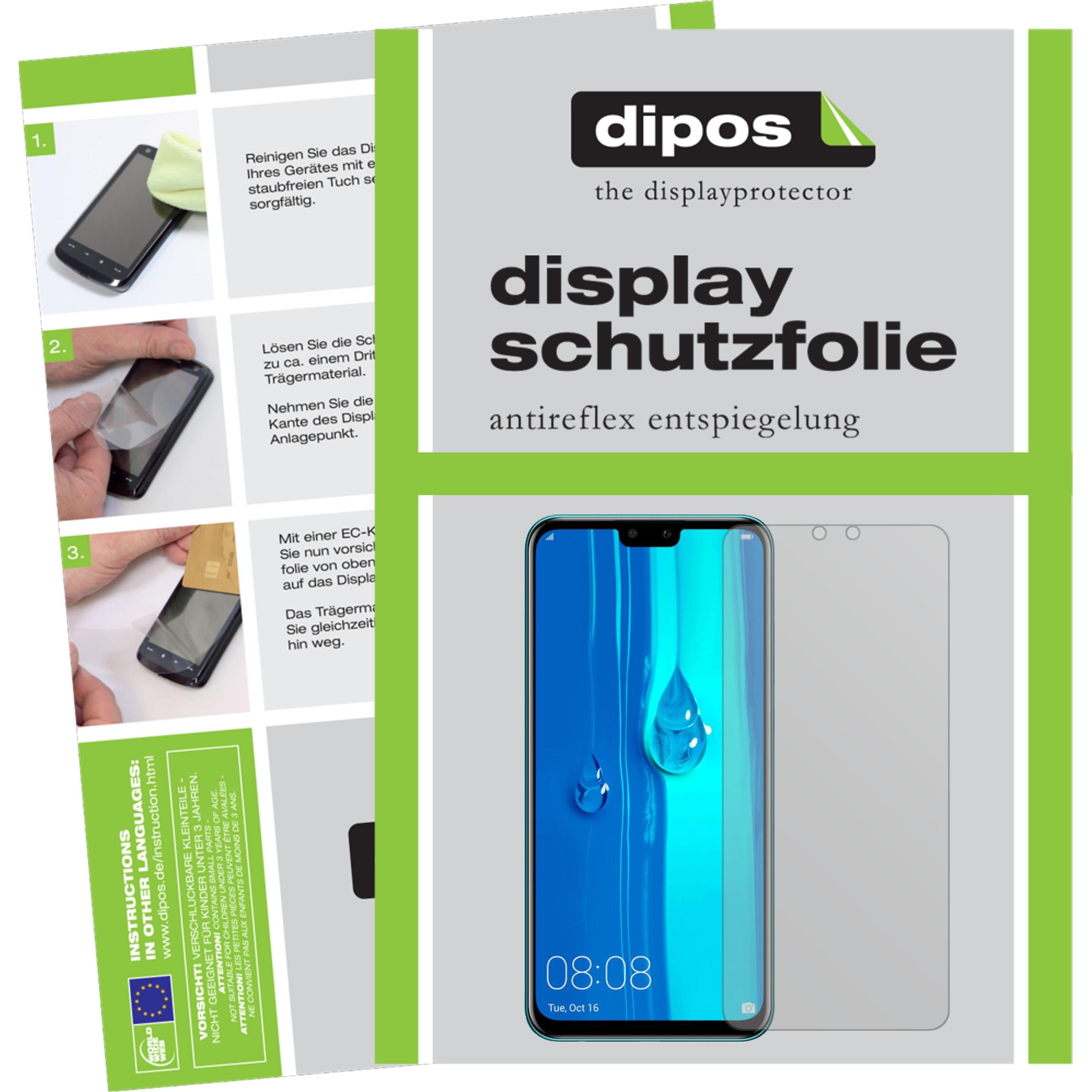 Dipos Displayschutzfolie Antireflex (6 Stück, Huawei Y9 (2019)), Smartphone Schutzfolie, Transparent