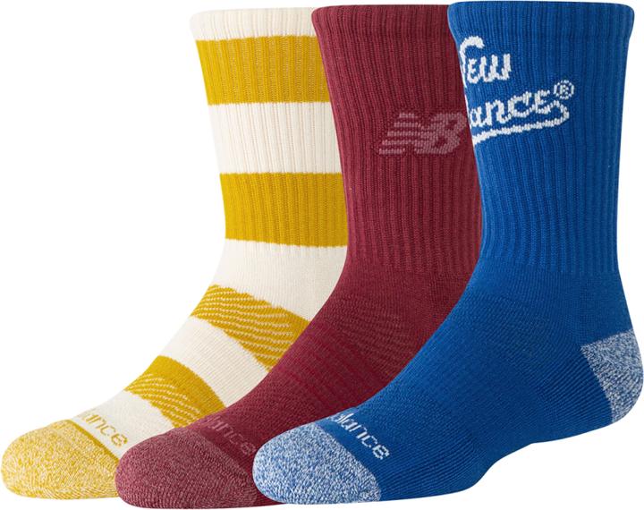 Immagine prodotto New Balance Calzini Active Graphic Crew per ragazzi, confezione da 3 (confezione da 3, S)