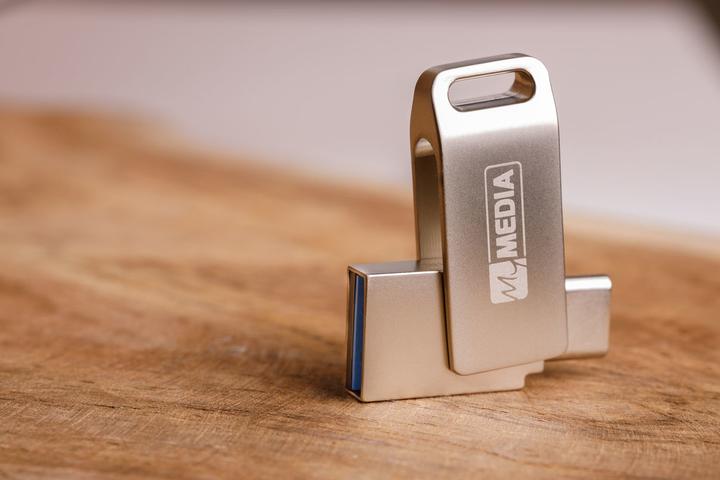 Produktbild MyMedia USB 3.2 OTG Stick 32GB, Typ A-C, My Dual, silber (32 GB, USB-A, USB-C)