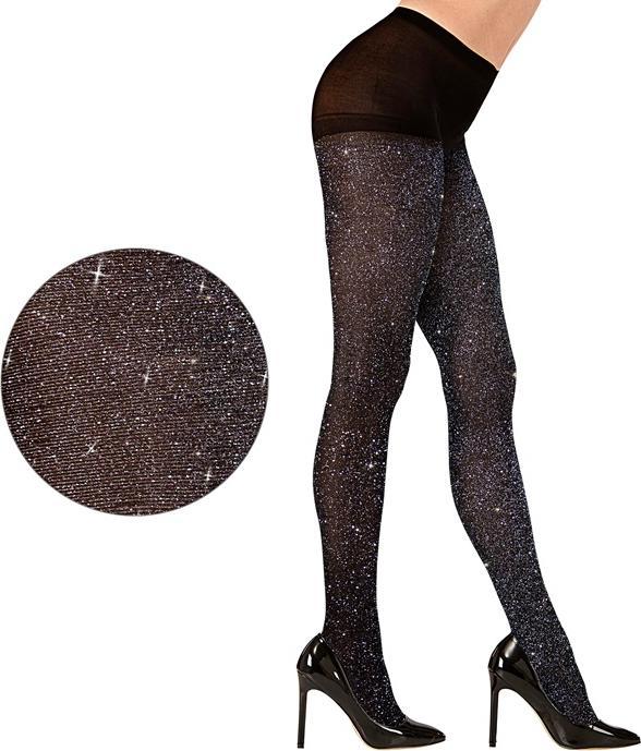 Produktbild Widmann Schwarze Glitzerstrumpfhose 40 DEN (40DEN, XL)