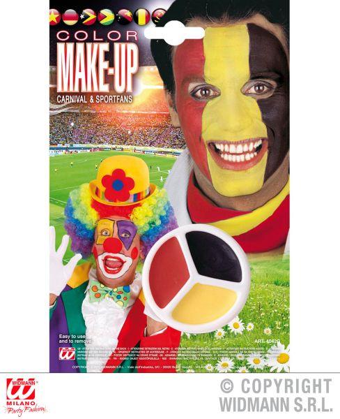 Image du produit Magni Widmann TROIS COULEURS Maquillage Carnaval UNDSPORTFAN EN BOÎTE rouge / noir / jaune