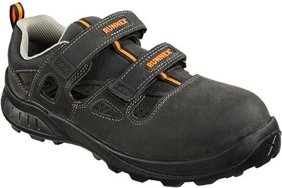 Runnex unisex S1 Sicherheitssandalen "5100" TeamStar schwarz Grösse 47