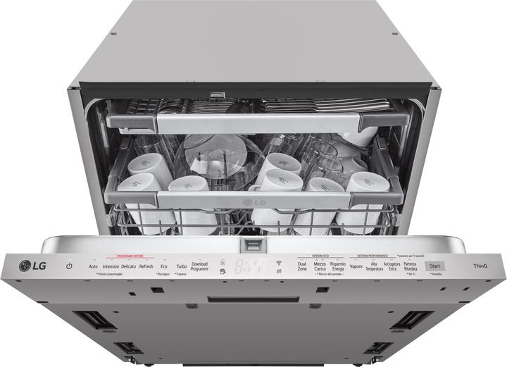 Produktbild LG QuadWash DB475TXS Geschirrspüler mit Vollentleerung Klasse A 14 Plätze Dampf Wi-Fi