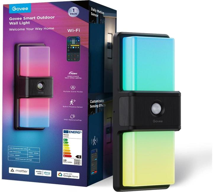 Image du produit Govee Smart Outdoor Wall light (1500 lm, IP65)