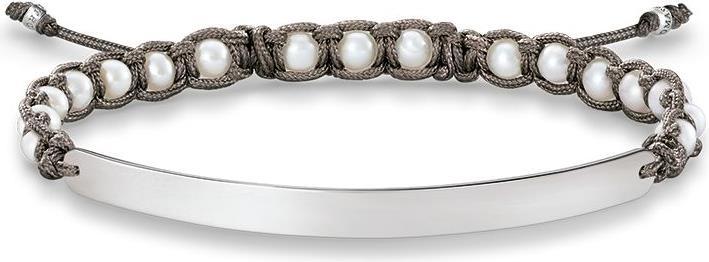 Immagine prodotto Thomas Sabo Bracciale bianco (21 cm, Argento, Materiale sintetico)