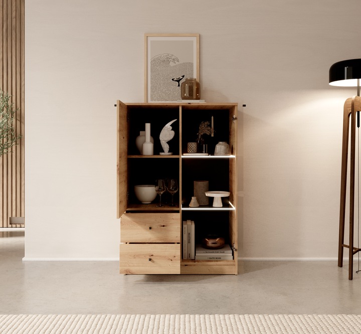 Produktbild ADRK Furniture EviVitrine mit LED-Beleuchtung