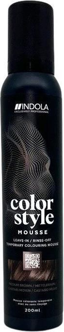 Image du produit Indola Mousse Color Style Brun moyen 200 ml (200 ml, Mousse coiffante)