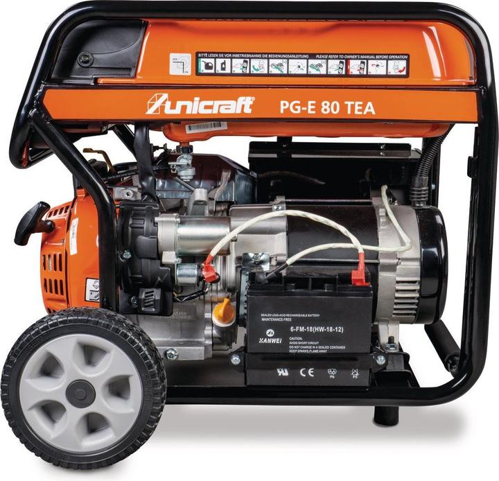 Produktbild Unicraft Synchron Stromerzeuger PG-E 80 TEA (7000 W, 25 l)