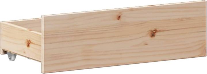 Actual product image vidaXL Solid wood bed Wooden bed Double bed Bed frame White 150x200cm Pine (150 x 200 cm)