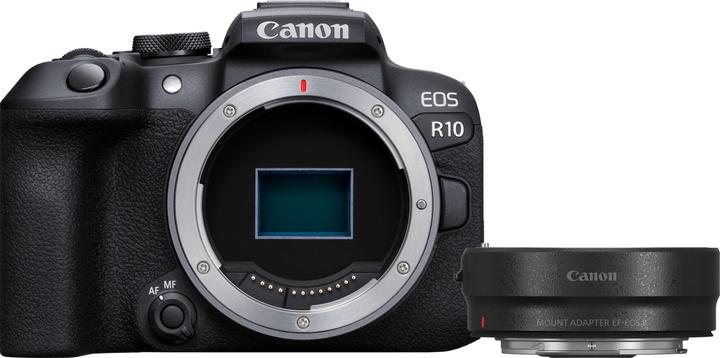 Produktbild Canon EOS R10 Gehäuse + Mount-Adapter EF-EOS R (24.20 Mpx, APS-C / DX)