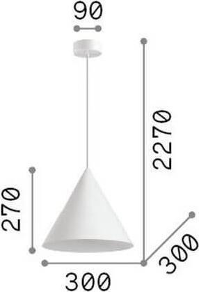 Produktbild Ideal lux A-LINE Pendelleuchte E27 ⌀300mm dimmbar Weiss 232720 (E27)