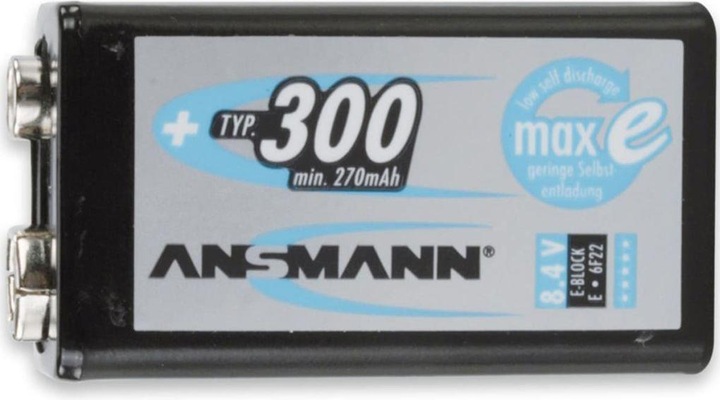 Actual product image Ansmann E-block (1 pcs., 9V Block, 270 mAh)