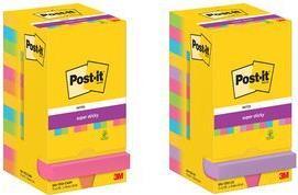 Immagine prodotto Post-it Blocchi per appunti Super Sticky 76 x 76 mm, Multicolore, 12 foglietti (7,6 x 7,6 cm)