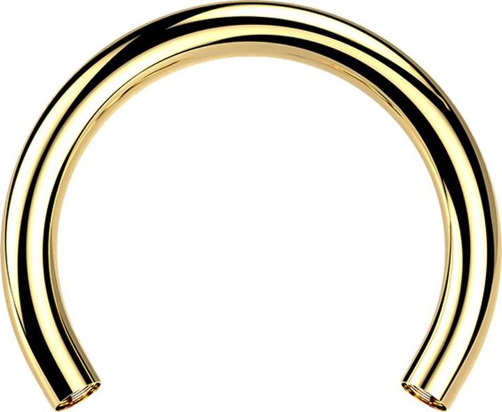 Immagine prodotto Star Piercing Circular-Stab vergoldet mit 1.2 mm Innengewinde (senza ottone, Acciaio chirurgico 316L)