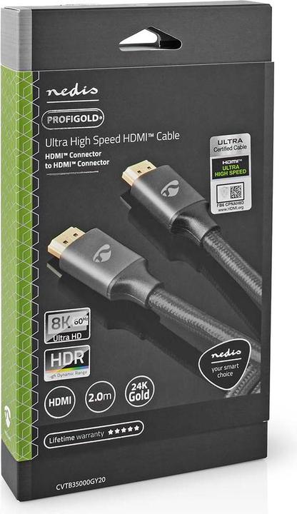 Produktbild Nedis Ultra High Speed ​​HDMI ™ -Kabel | HDMI™ Stecker | HDMI™ Stecker | 8K@60Hz | 48 Gbps | 2.00 m (2 m)