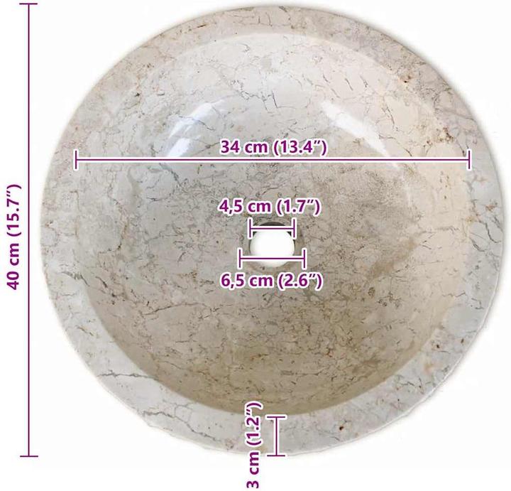 Immagine prodotto vidaXL Becken (400 mm, 400 mm)